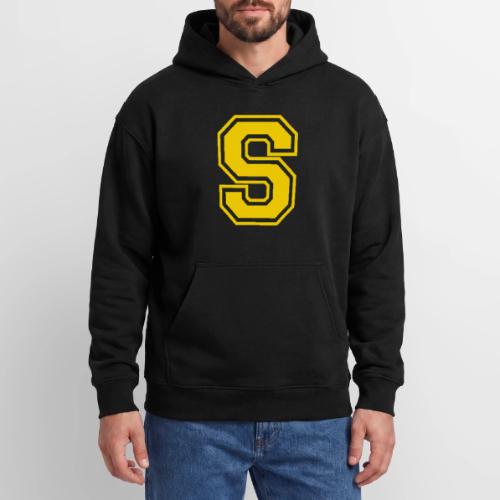 Letter S – Capital Athletic Alphabet Monogram - Oversized Hooded Sweatshirt