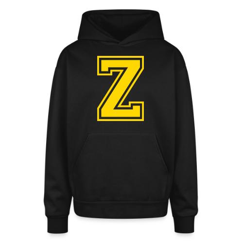 Letter Z – Capital Athletic Alphabet Monogram - Oversized Hooded Sweatshirt