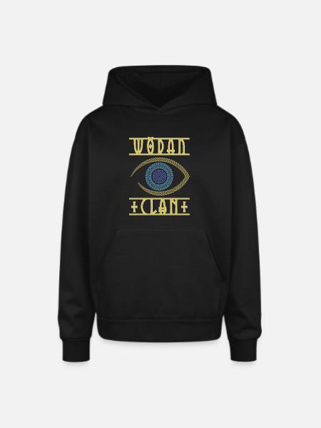 Odin Eye - Oversized Hooded Sweatshirt - black