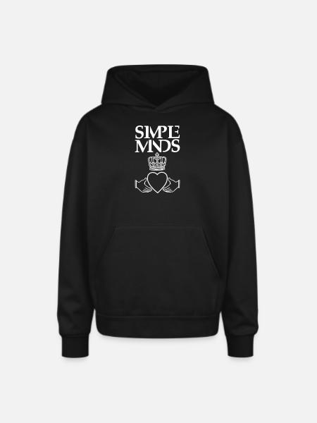 Simple Minds - Oversized Hooded Sweatshirt - black
