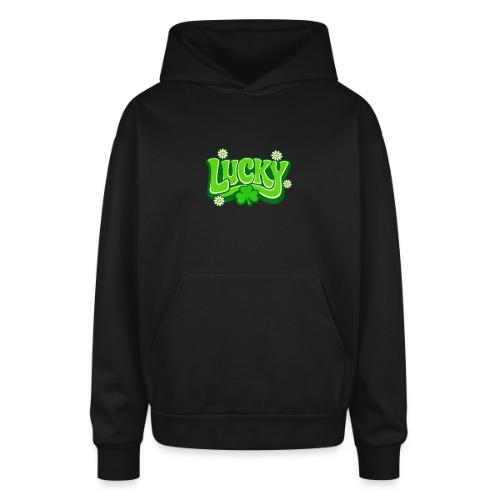 Lucky 70s Retro T-Shirt - Oversized Hooded Sweatshirt