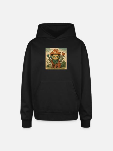 Very unique - Oversized Hooded Sweatshirt - black