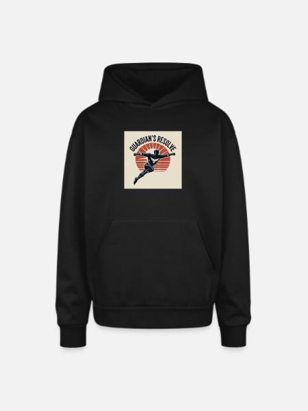 Guardians Resolve - Oversized Hooded Sweatshirt - black