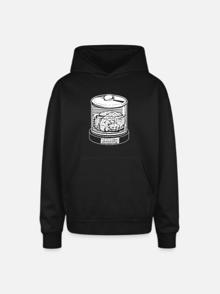 Abby Normal - Oversized Hooded Sweatshirt - black