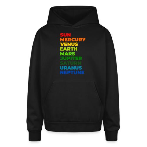Color the solar system - Oversized Hooded Sweatshirt
