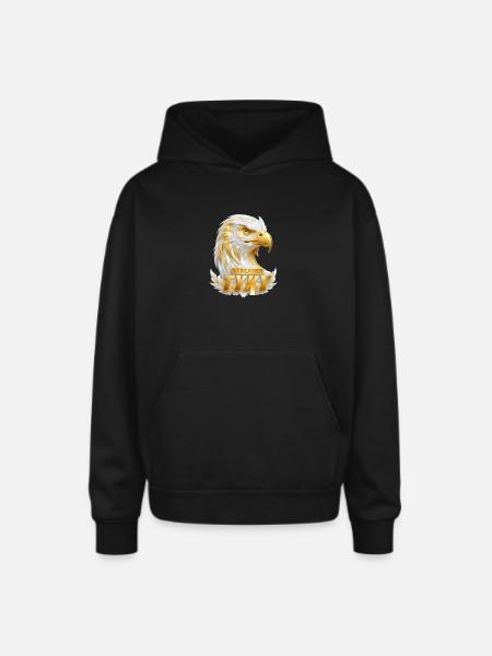 Golden Eagle Streamer Tyky - Oversized Hooded Sweatshirt - black