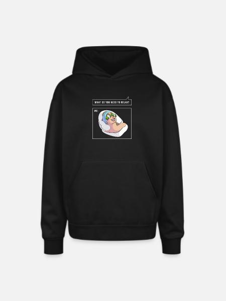Funny Money Meme Trending - Oversized Hooded Sweatshirt - black
