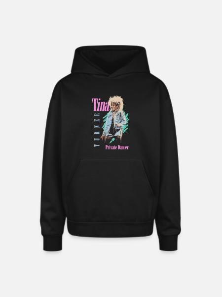 Tina Turner Private Dancer Design - Oversized Hooded Sweatshirt - black