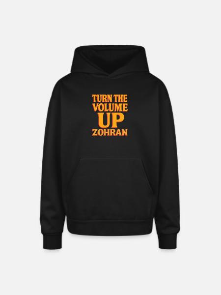 Turn the Volume Up Shirt - Oversized Hooded Sweatshirt - black
