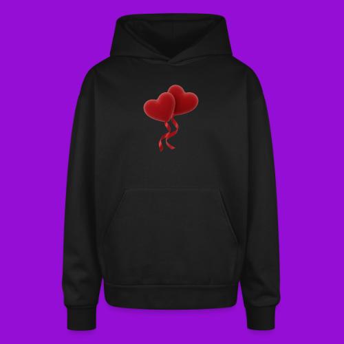 Two hearts together - Oversized Hooded Sweatshirt