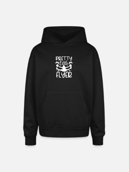 Pretty little flyer - Oversized Hooded Sweatshirt - black