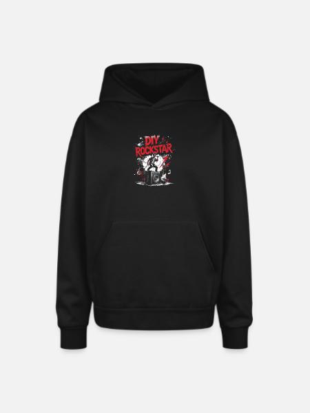 Karaoke - Oversized Hooded Sweatshirt - black