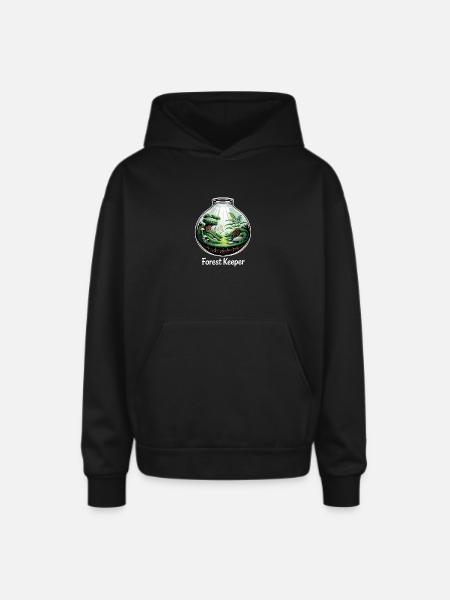 Forest Keeper Mossarium Terrarium - Oversized Hooded Sweatshirt - black
