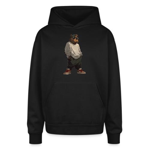 Urban Streetwear Bear Cool Apparel Design - Oversized Hooded Sweatshirt