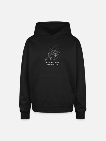 The Functional Melancholic - Oversized Hooded Sweatshirt - black