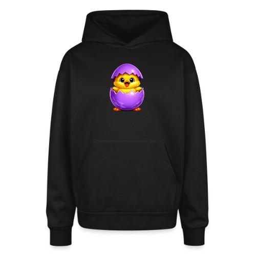 Easter Chick Purple - Oversized Hooded Sweatshirt