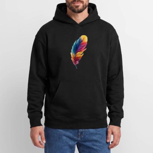 Rainbow Flight Feather - Oversized Hooded Sweatshirt