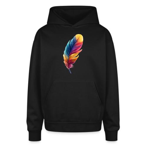 Rainbow Flight Feather - Oversized Hooded Sweatshirt