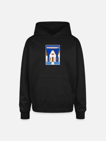 Connect - Oversized Hooded Sweatshirt - black