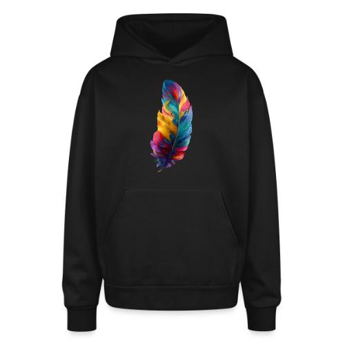 Spectrum Feather Flow - Oversized Hooded Sweatshirt