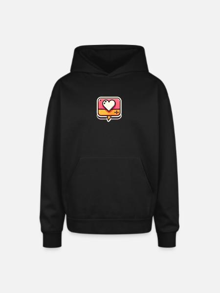 Bubble - Oversized Hooded Sweatshirt - black