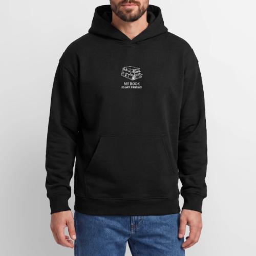 book lover t-shirt, book day shirt, my book is my - Oversized Hooded Sweatshirt