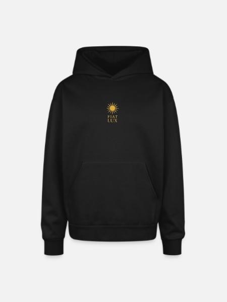 Fiat Lux Sun Emblem - Oversized Hooded Sweatshirt - black