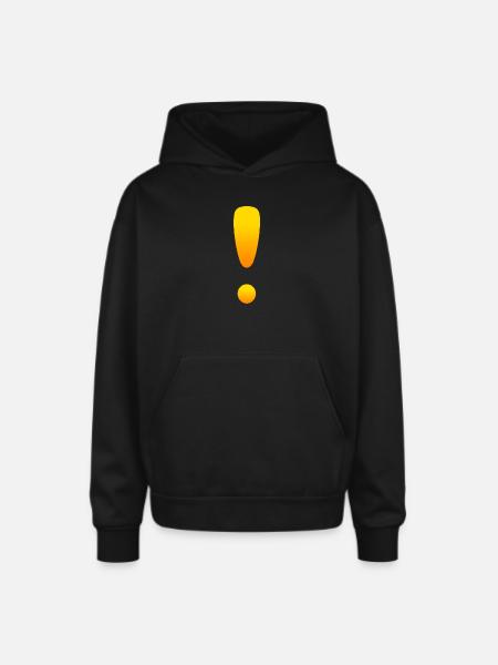 Quest - Oversized Hooded Sweatshirt - black