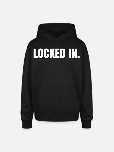 Locked in - Oversized Hooded Sweatshirt - black