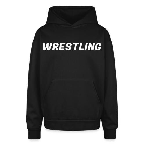 WRESTLING - Heavy Type / White - Oversized Hooded Sweatshirt