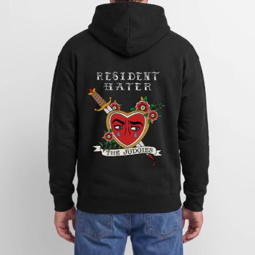 Resident Hater White Font - Oversized Hooded Sweatshirt