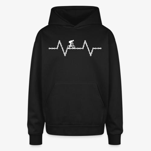 bmx bike heartbeat - Oversized Hooded Sweatshirt