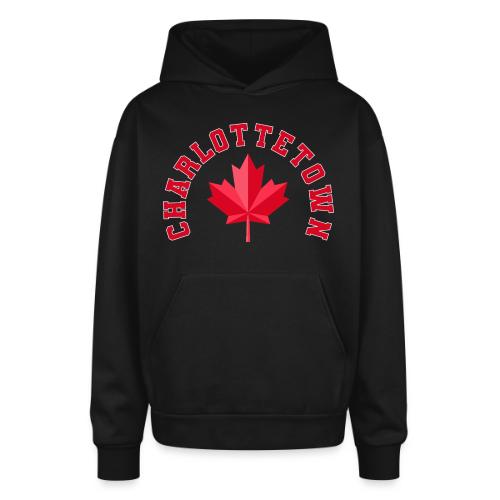 Charlottetown with maple leaf - Oversized Hooded Sweatshirt
