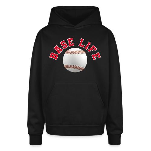 Baseball: Base Life Vibes - Oversized Hooded Sweatshirt