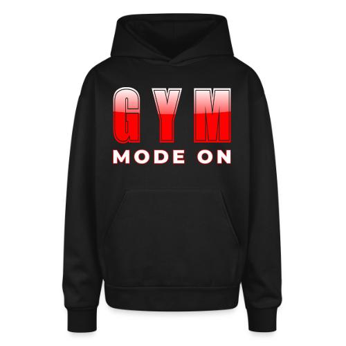 Gym Mode On Fitness Typography Design - Oversized Hooded Sweatshirt