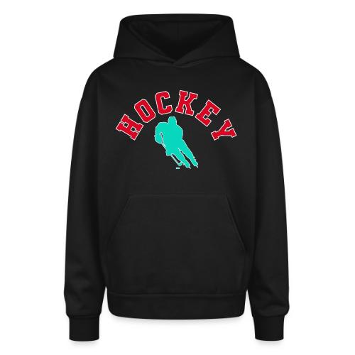 Hockey Player Silhouette - Oversized Hooded Sweatshirt