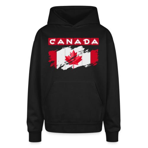Canada, Inspired by the Canadian flag - Oversized Hooded Sweatshirt