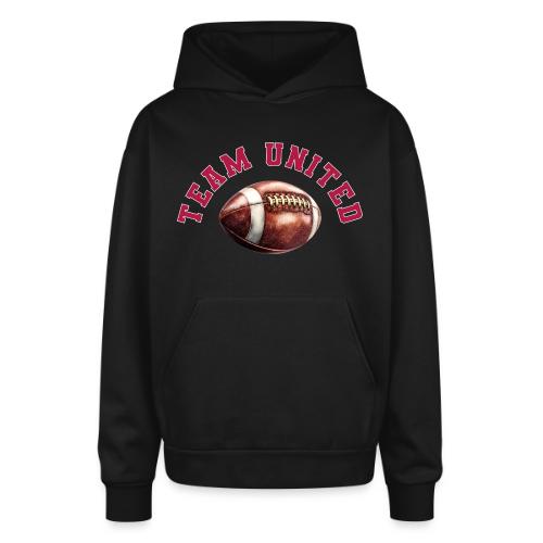 Team United American Football Design - Oversized Hooded Sweatshirt