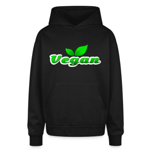Pure Vegan Leaves - Oversized Hooded Sweatshirt