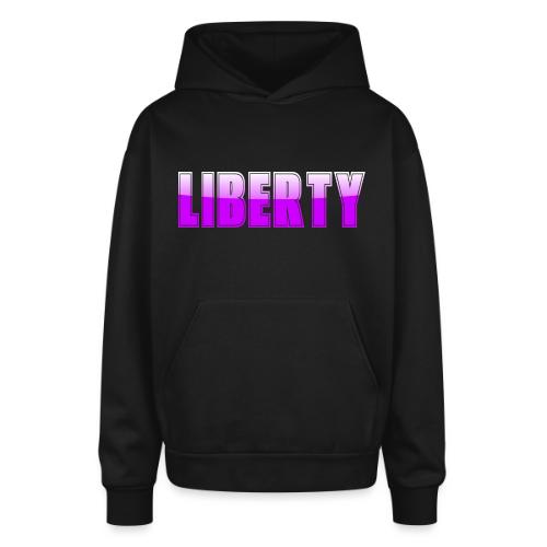 Liberty Typography Graphic Design - Oversized Hooded Sweatshirt
