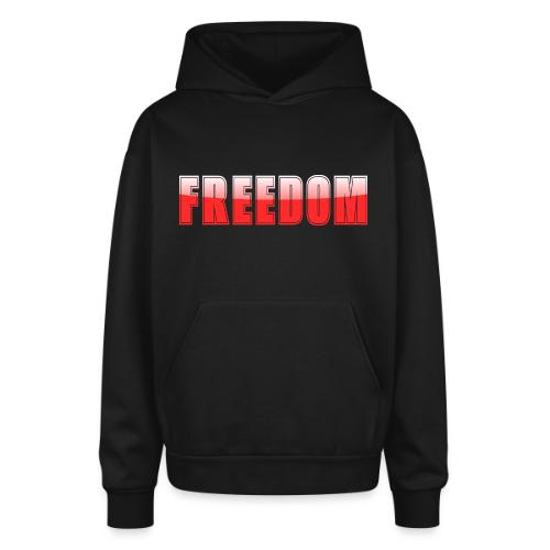 Freedom Typography Design - Oversized Hooded Sweatshirt