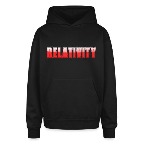 Relativity Science Typography Design - Oversized Hooded Sweatshirt