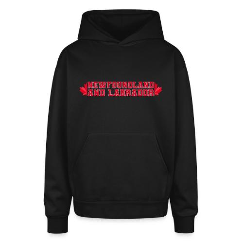 Newfoundland and Labrador with maple leaf - Oversized Hooded Sweatshirt