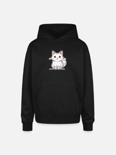 Cuty - Oversized Hooded Sweatshirt - black