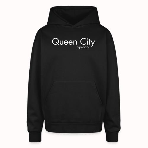 Queen City white - Oversized Hooded Sweatshirt
