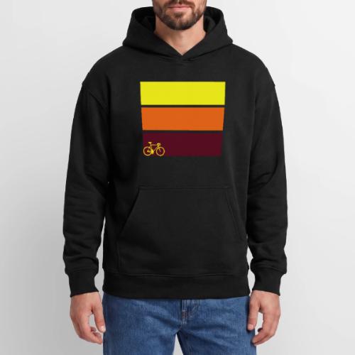 tricolor with bicycle - Oversized Hooded Sweatshirt