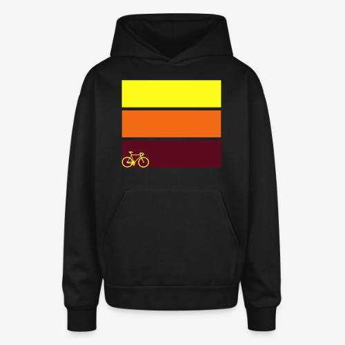 tricolor with bicycle - Oversized Hooded Sweatshirt