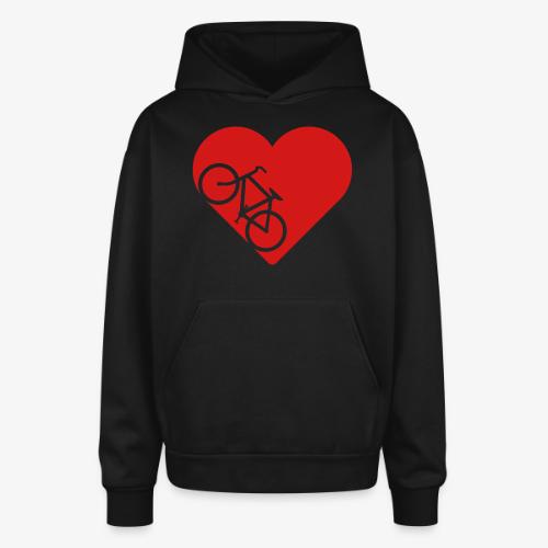 Bike in heart - Oversized Hooded Sweatshirt