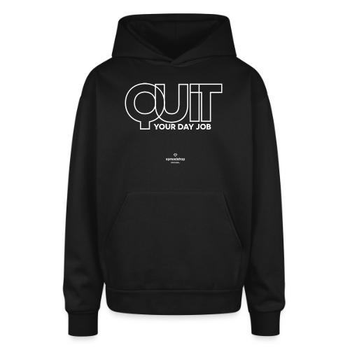 Quit in white - Oversized Hooded Sweatshirt