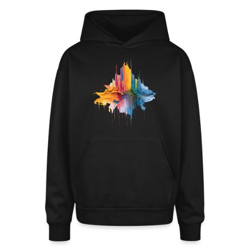 Impasto Spectrum - Oversized Hooded Sweatshirt